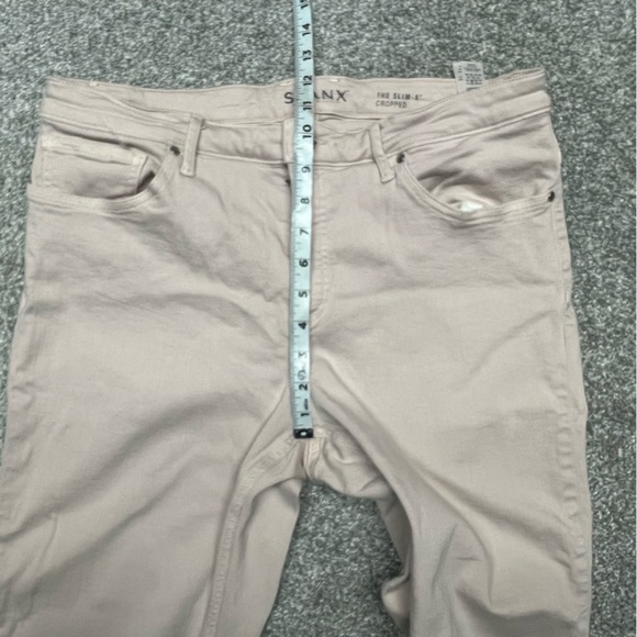 Spanx Jeans Women's Size 33 Pink The Slim-X Cropped Denim Stretchy High Rise - Picture 4 of 8